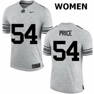 NCAA Ohio State Buckeyes Women's #54 Billy Price Gray Nike Football College Jersey SBN1845DH